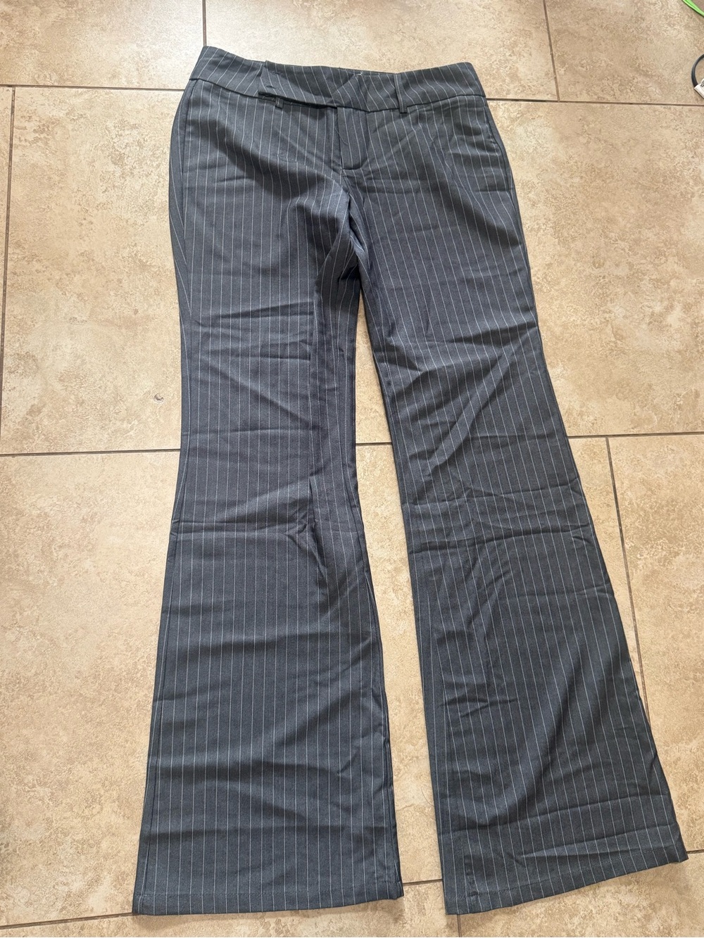 Women’s Pinstripe Dress Pants - Gray